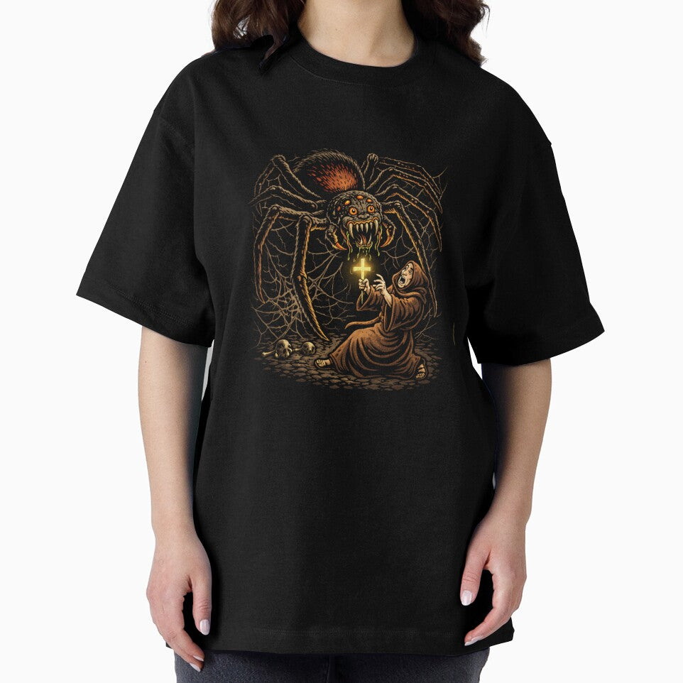 Giant Spider vs Monk – Dark Medieval Fantasy Art by Design by Anthony