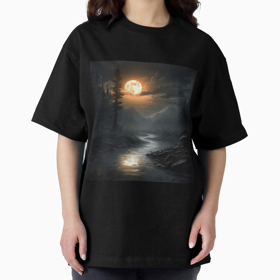 Dark Fantasy Landscape - Orange Moon Hollow by Fantasy Masterpiece