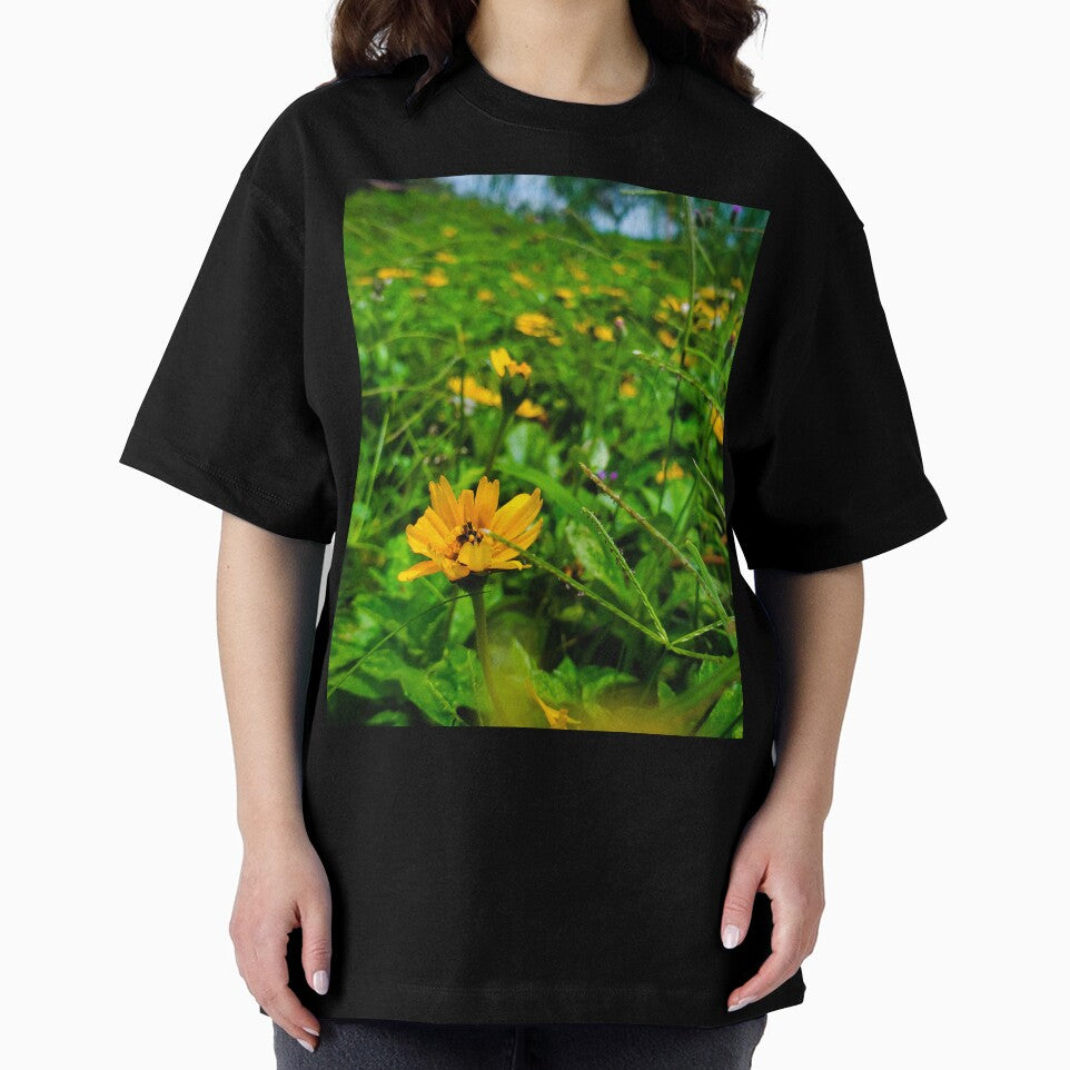 yellow flowers in green grass by Melquidedec