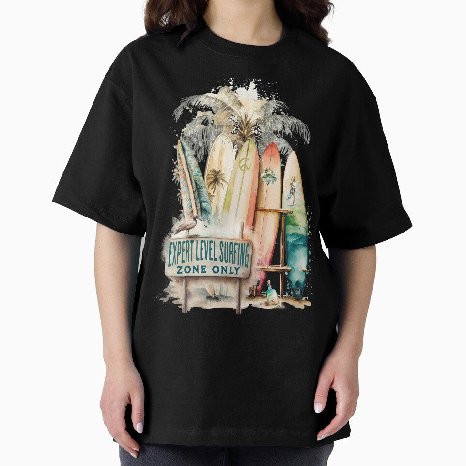Vintage Classic Retro Surfing, Expert Surfing Zone Only by OceanIconic