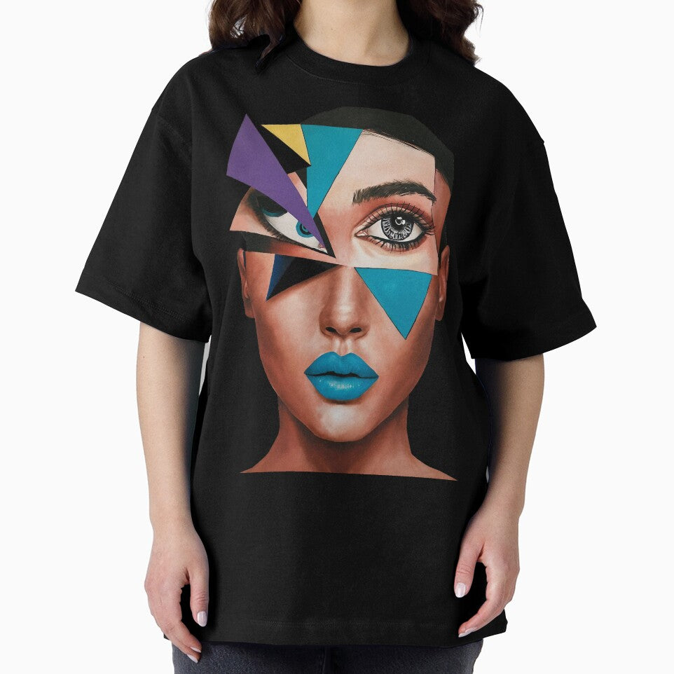Vibrant Fragmented Abstract Face by Not Hugo