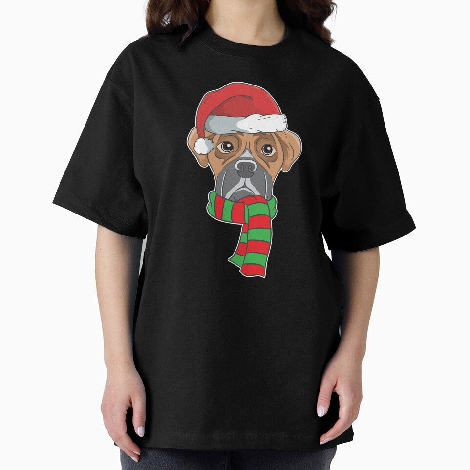 Funny Christmas Dog Xmas Santa Boxer Holiday Gift by haselshirt
