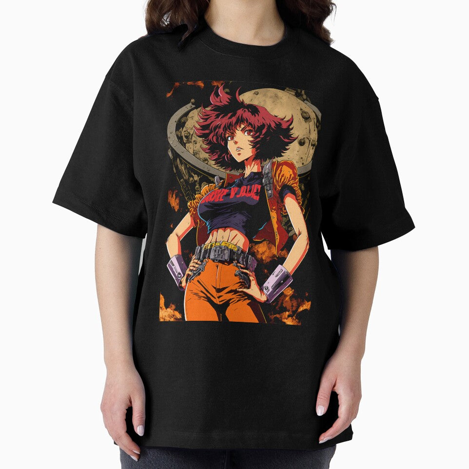 Anime Hot Girl in Futuristic outfit 90s style by Bubblebuk