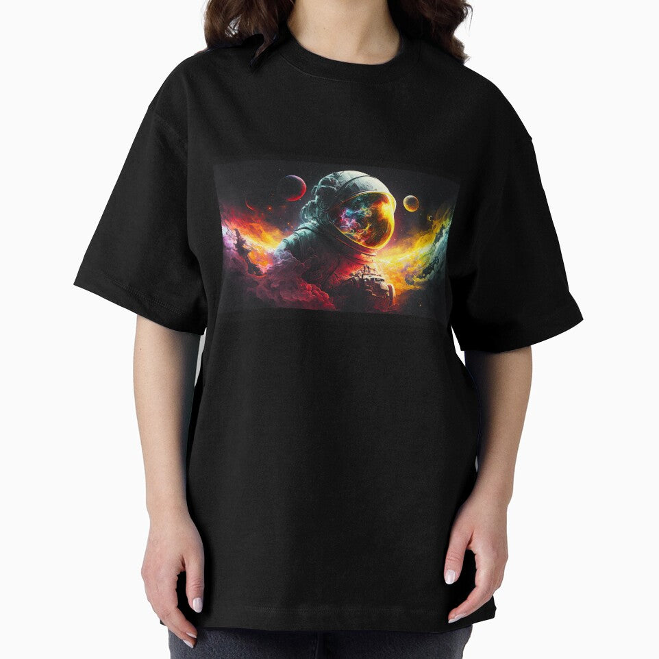 Surreal Spacescape of Astronaut in Nebula by ConnerCreations