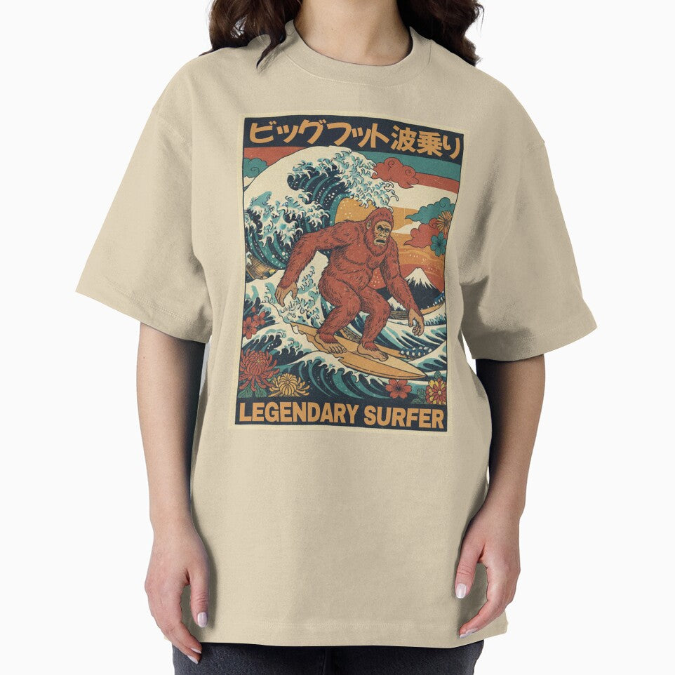 Bigfoot Surfing The Great Wave. by EunsooLee