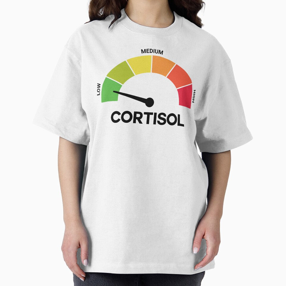 Funny Cortisol Low Level Stress Meter Meme – Anxiety & Burnout Humor Design by artworkathome