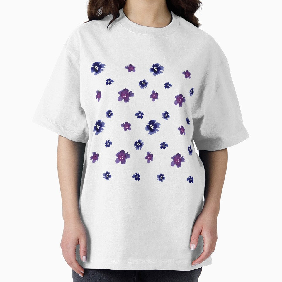 Violet viola flower pattern a watercolor sketch by Yana Mustafina | Boho Soulful Designs