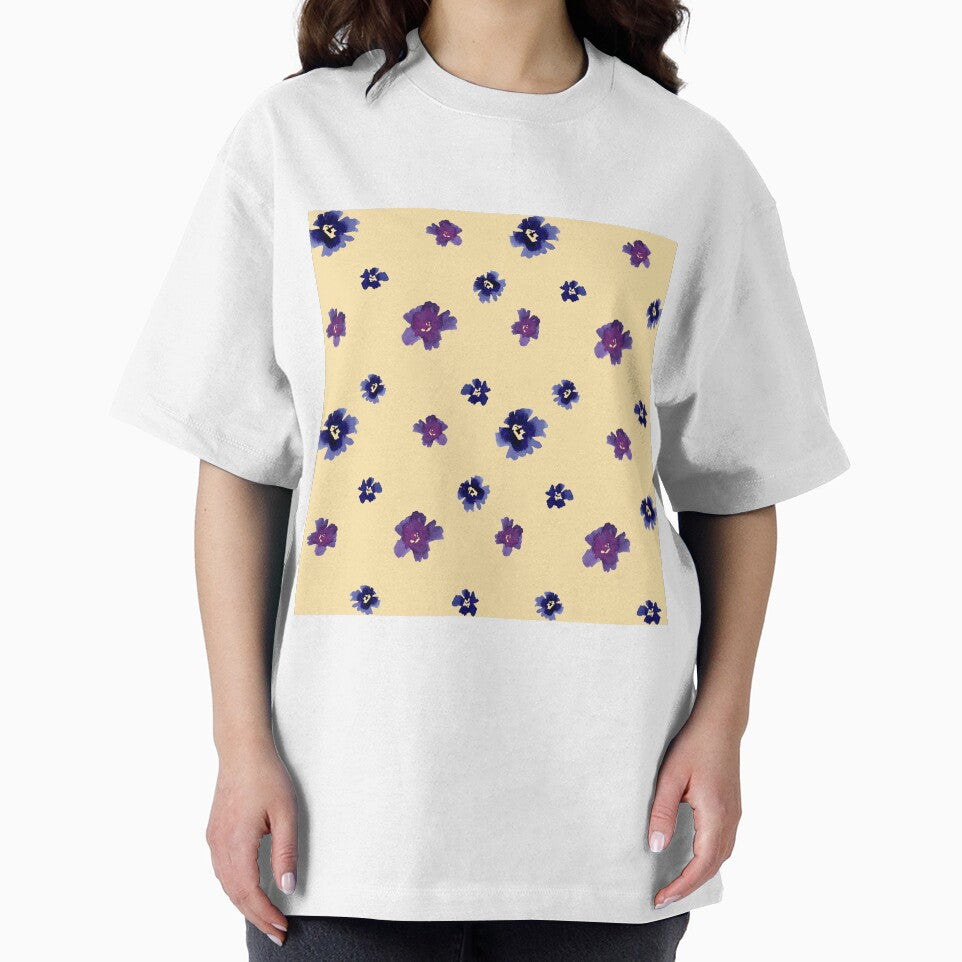 Violet viola flower beige pattern a watercolor by Yana Mustafina | Boho Soulful Designs
