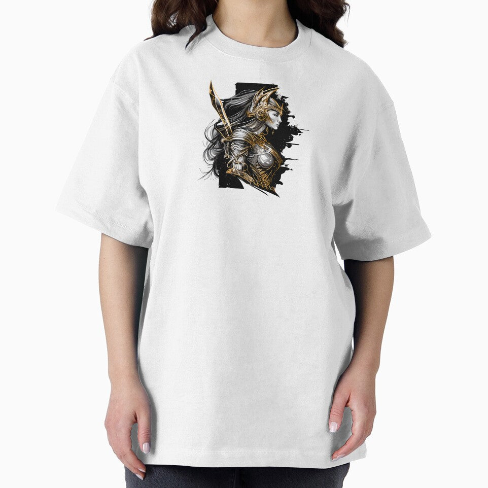 Unleash Your Inner Warrior with Our Black and Gold Fantasy Warrior Woman by ShadowAndSlate