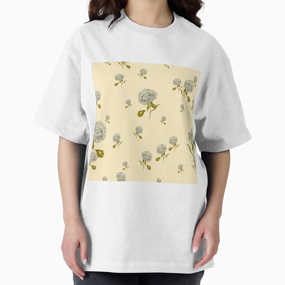Hydrangea flower cute ornate pattern a watercolor beige by Yana Mustafina | Boho Soulful Designs