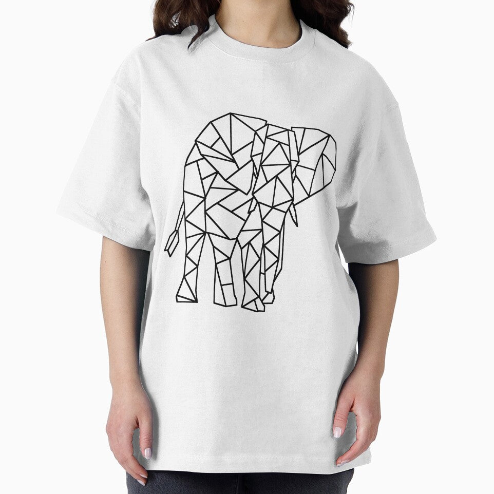 Geometric Minimalist Elephant Design by Zeemow