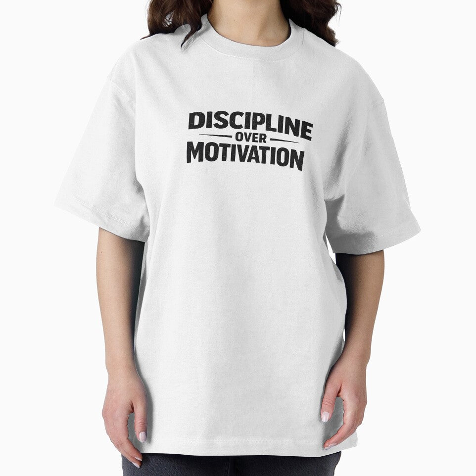 Discipline Over Motivation – Fitness Motivation Gym Quote by Mavriboy
