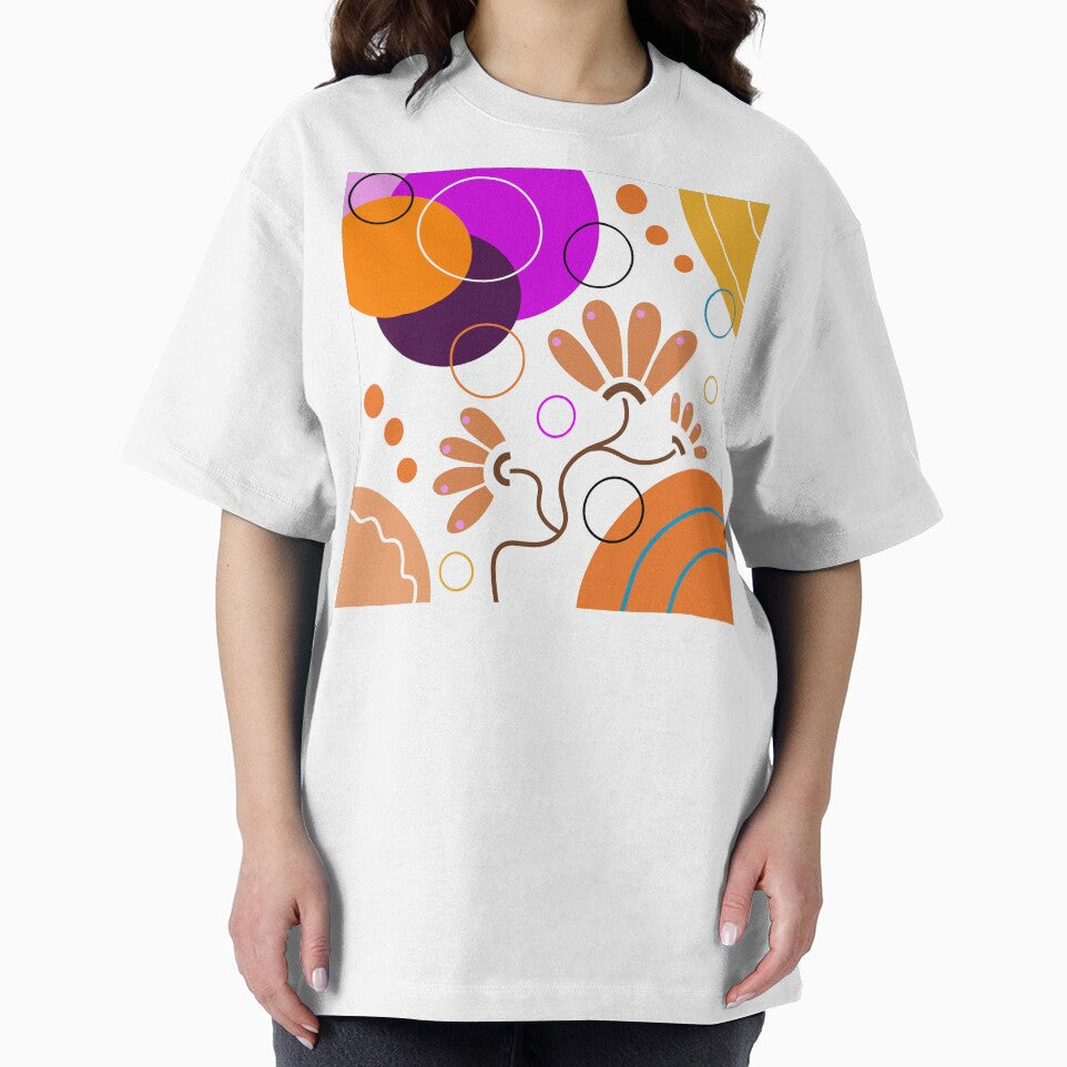 Shades Of Orange Whimsical Boho Design by Sartoris Art