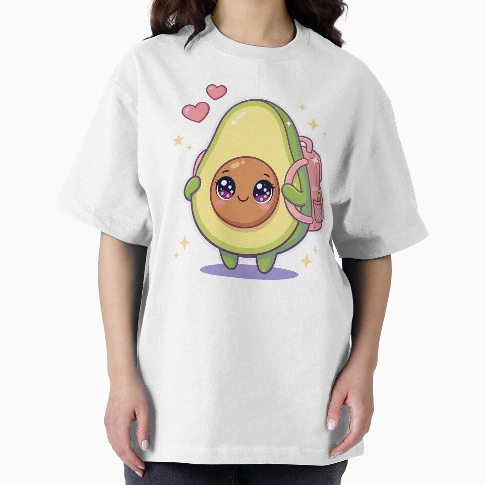 Kawaii Avocado with Backpack - Pastel Cute Food Character. by Lylysun