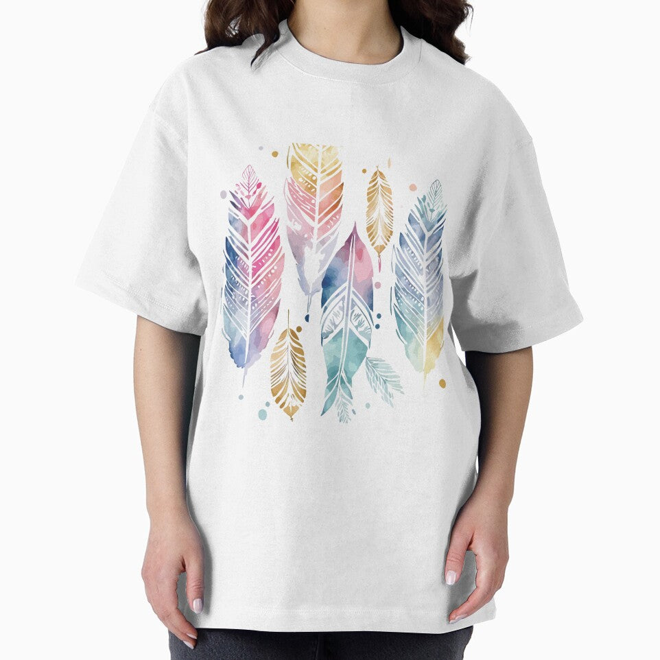 A Delicate Pastel Feathers Watercolor - Boho Chic Patterns by GVRDesign