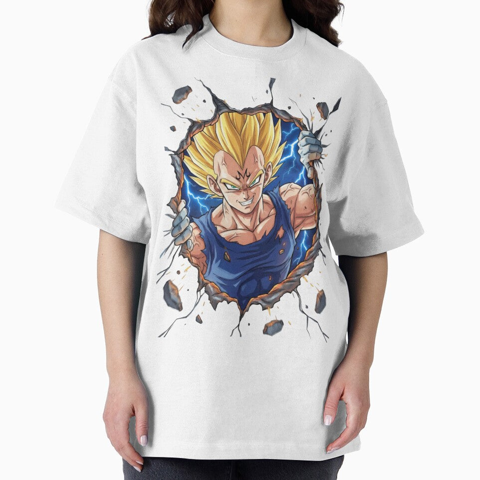 Unleashed Anime Warrior Breaking Through Energy W by Artistic canvas store