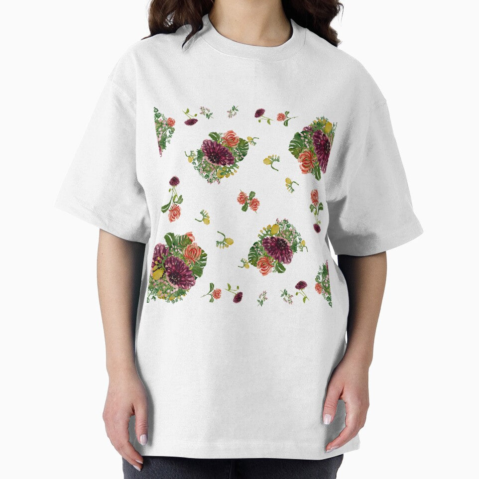 Dahlia palm flower pattern a watercolor sketch by Yana Mustafina | Boho Soulful Designs