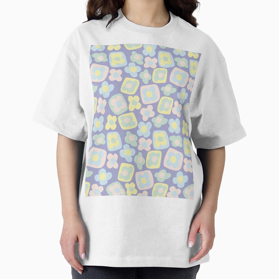BOHO BOXY MODERN FLOWER PASTEL PURPLE by blomastudios