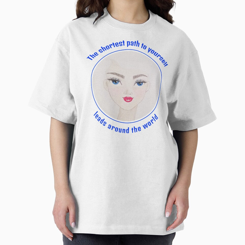 "The shortest path to yourself" cute travel design by CoolCleverCute by CoolCleverCute