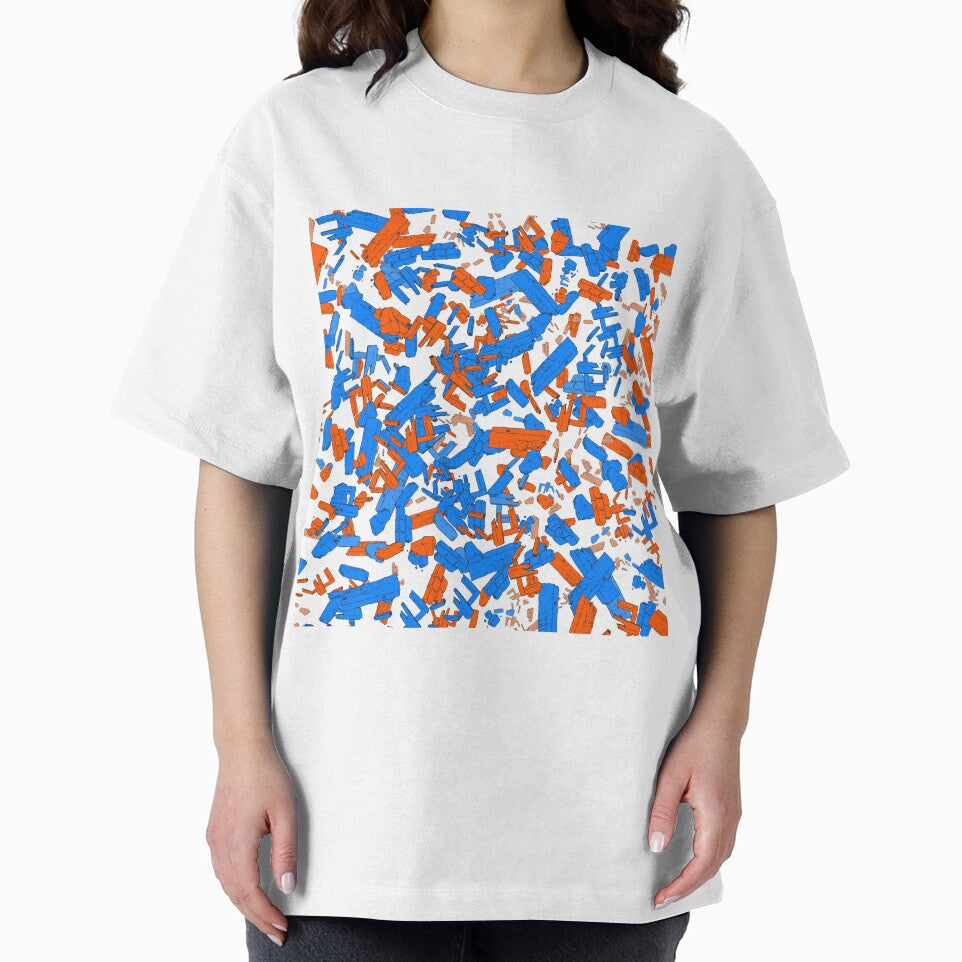 Comic book explosion - orange blue grey by Thecolorschemer