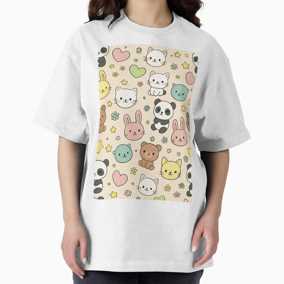 Cute Kawaii Animals Pattern – Pastel Cartoon Design by ethnicdigital