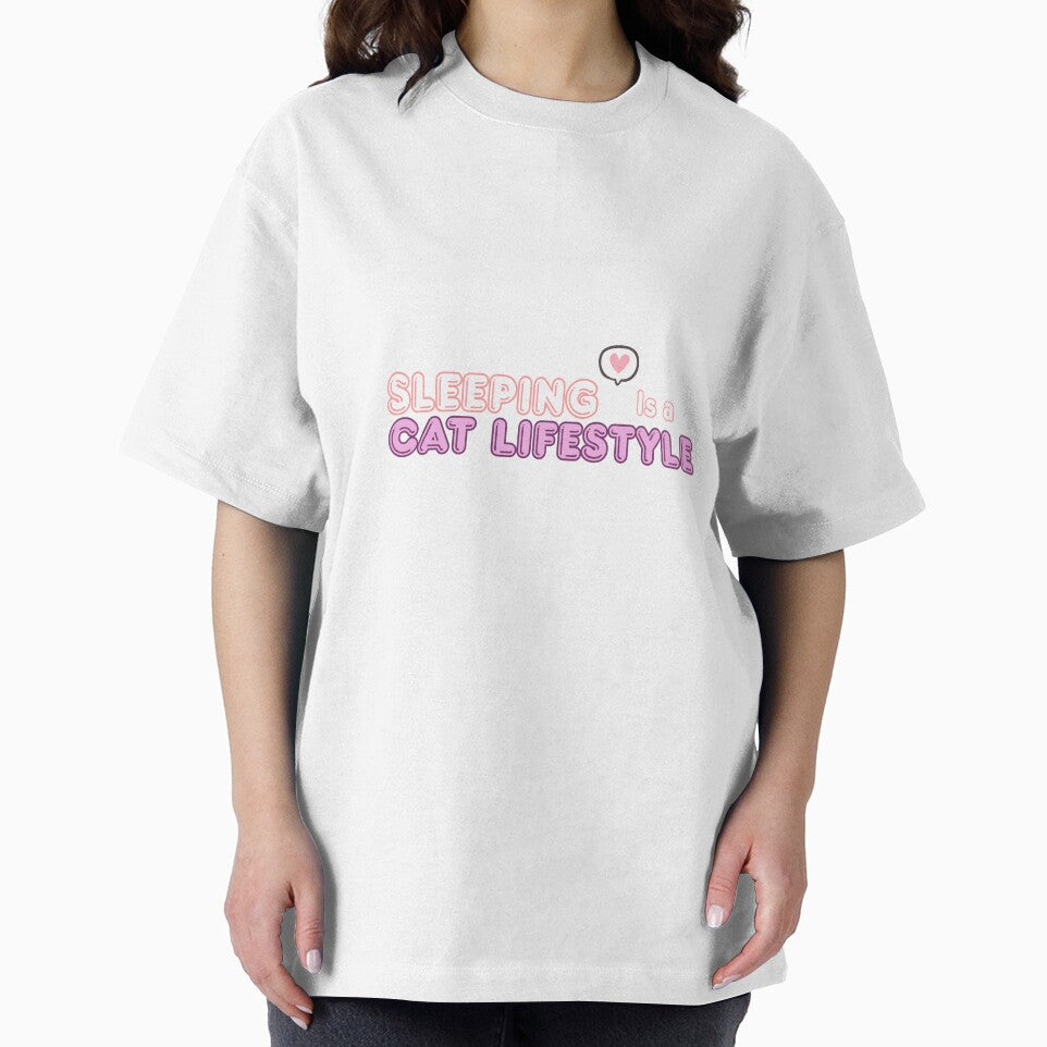 Sleeping is a Cat Lifestyle Funny Cat Lover Design | Cute Cat Gift Idea by CuteVibesStudio