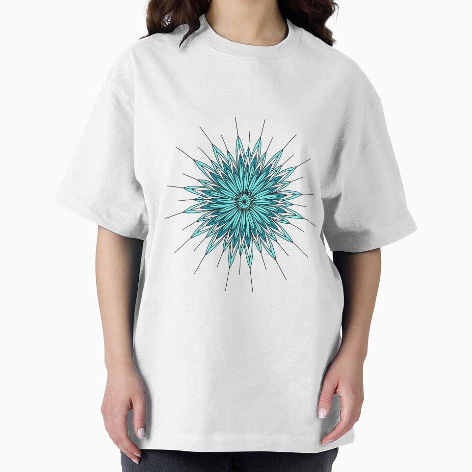 abstract blue flower by CREATINERY