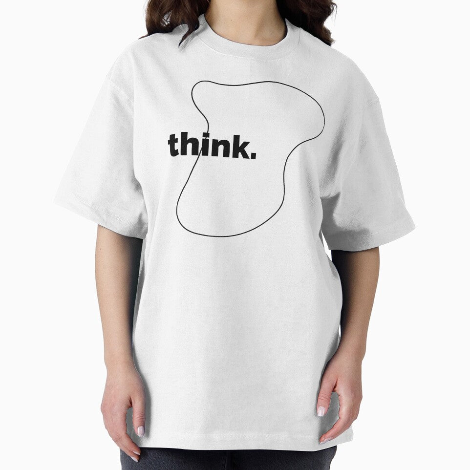 "Think" Minimalist Text Design - Minimalistic Life - Thinker by The Red Nox