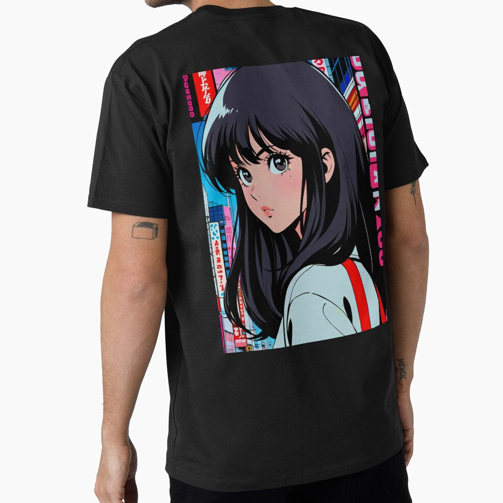 Retro 90s Anime Girl City Pop Aesthetic by ShadowsInk