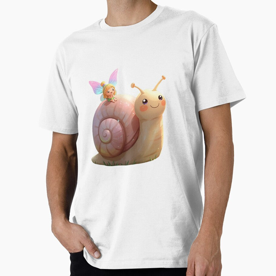 Little elf rides on a snail through the fairytale forest by SimonsDesignArt