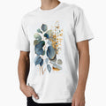 Boho Blue and Gold Eucalyptus by Peek-Designs