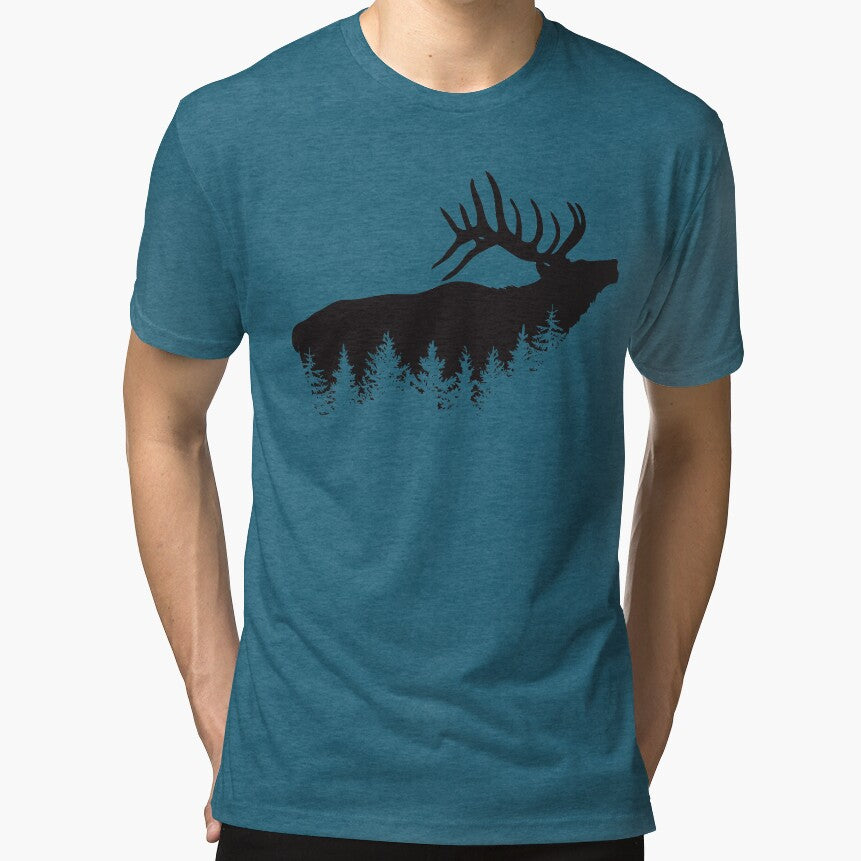Deer and Evergreens Hunting by LemonRindDesign