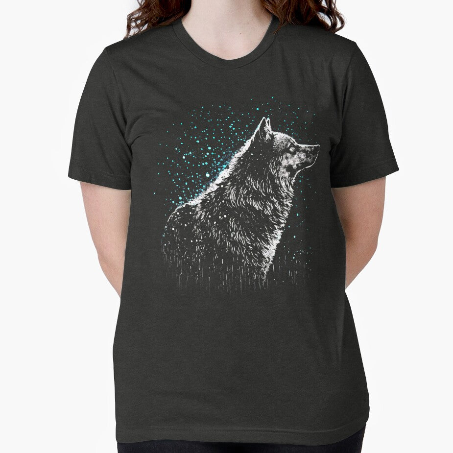 Wolf in Blue Rain by FenixRiver