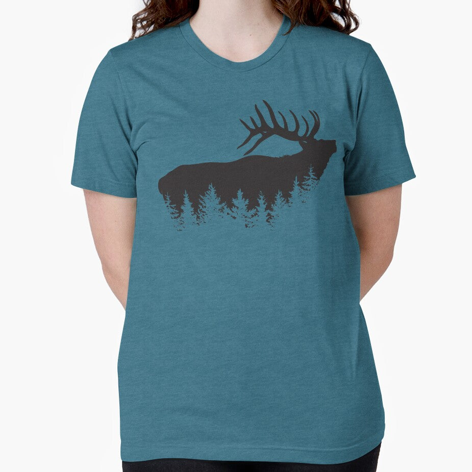 Deer and Evergreens Hunting by LemonRindDesign