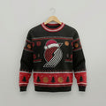 Portland Trail Blazers Ugly Christmas Sweater – Rip City Holiday Knit Red & Black Logo Christmas Apparel NBA
