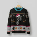 San Antonio Spurs Ugly Christmas Sweater – Fiesta Retro Holiday Black Cactus Theme Exclusive Apparel NBA