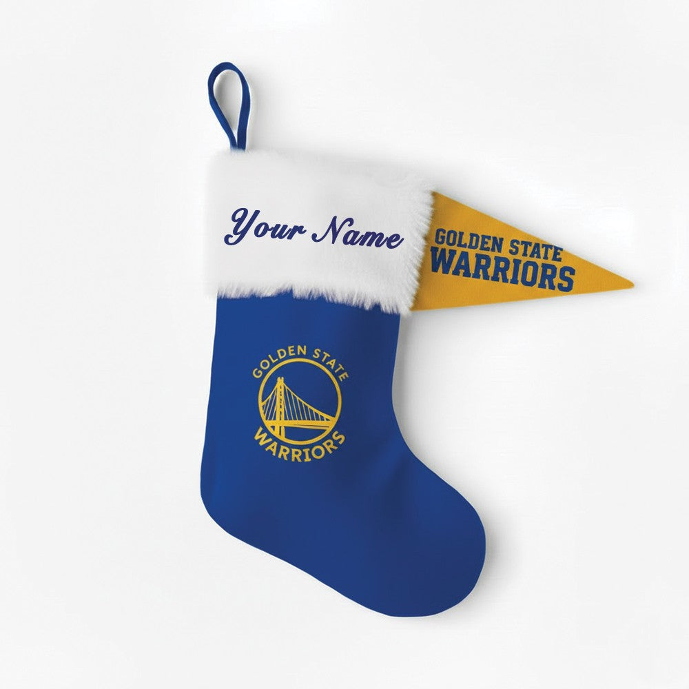 Golden State Warriors 2025 NBA Christmas Stocking – Personalized Dub Nation Holiday Sock