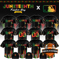 Texas Rangers Juneteenth Freedom Day Baseball Jersey