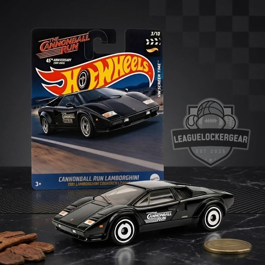 The Cannonball Run 45th Anniversary Lamborghini Hot Wheels Car