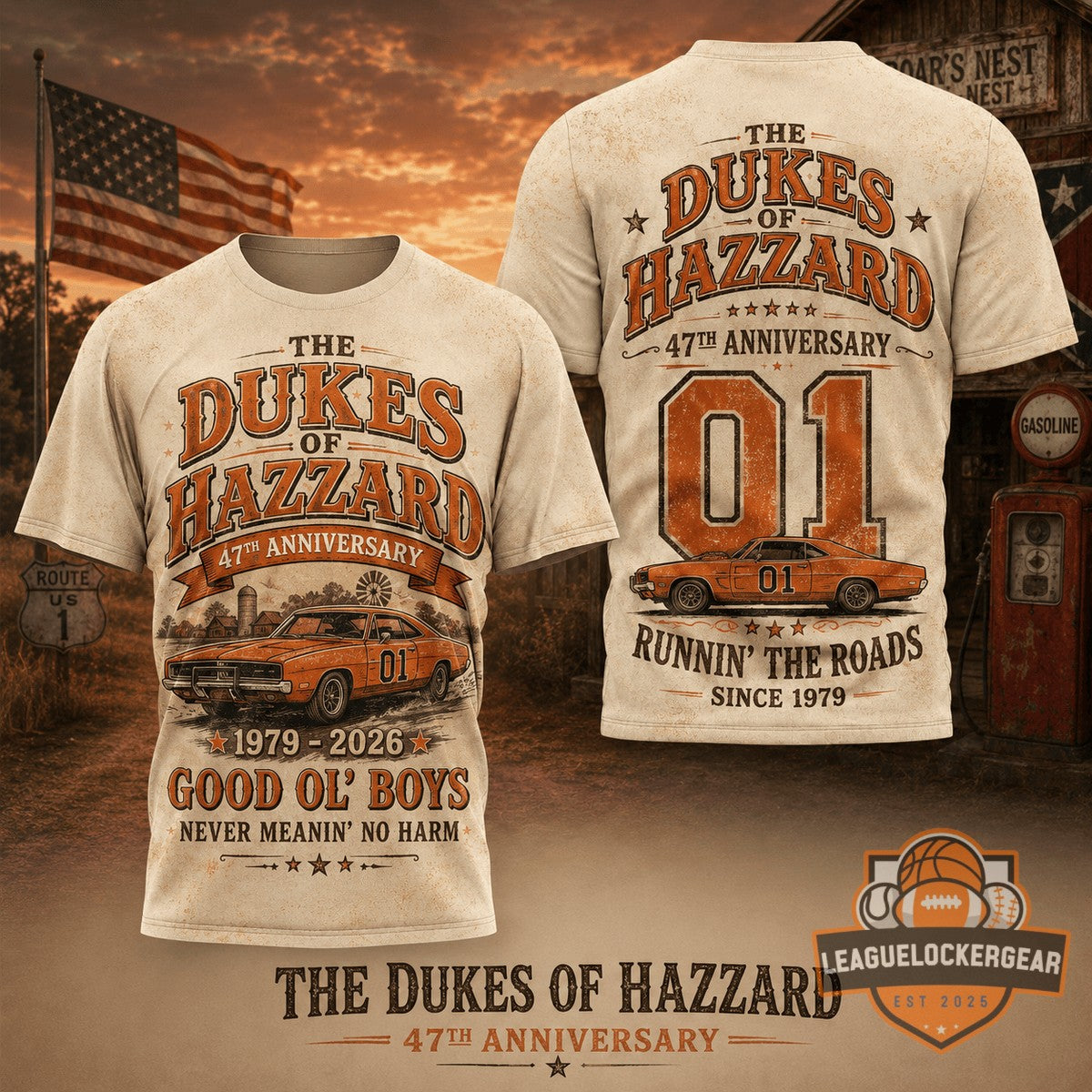The Dukes of Hazzard 1979-2026 47th Anniversary T-Shirt