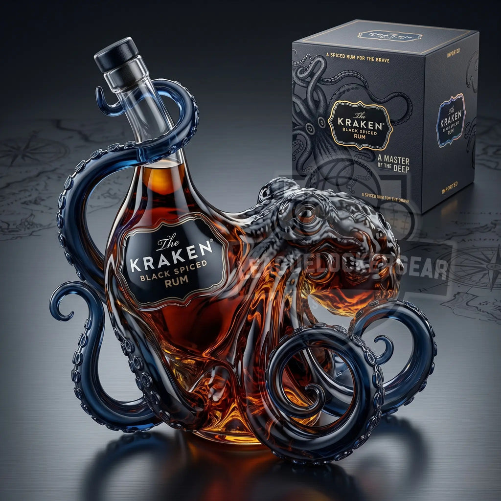 The Kraken Black Spiced Rum Octopus Whiskey Decanter