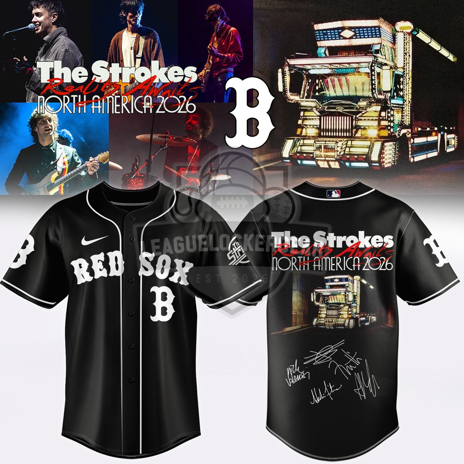 All Team MLB x The Strokes Road Awaits North America 2026 Baseball Jersey