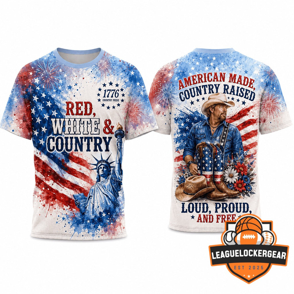 Toby Keith American Made Country Raised 1776 Patriotic T-Shirt
