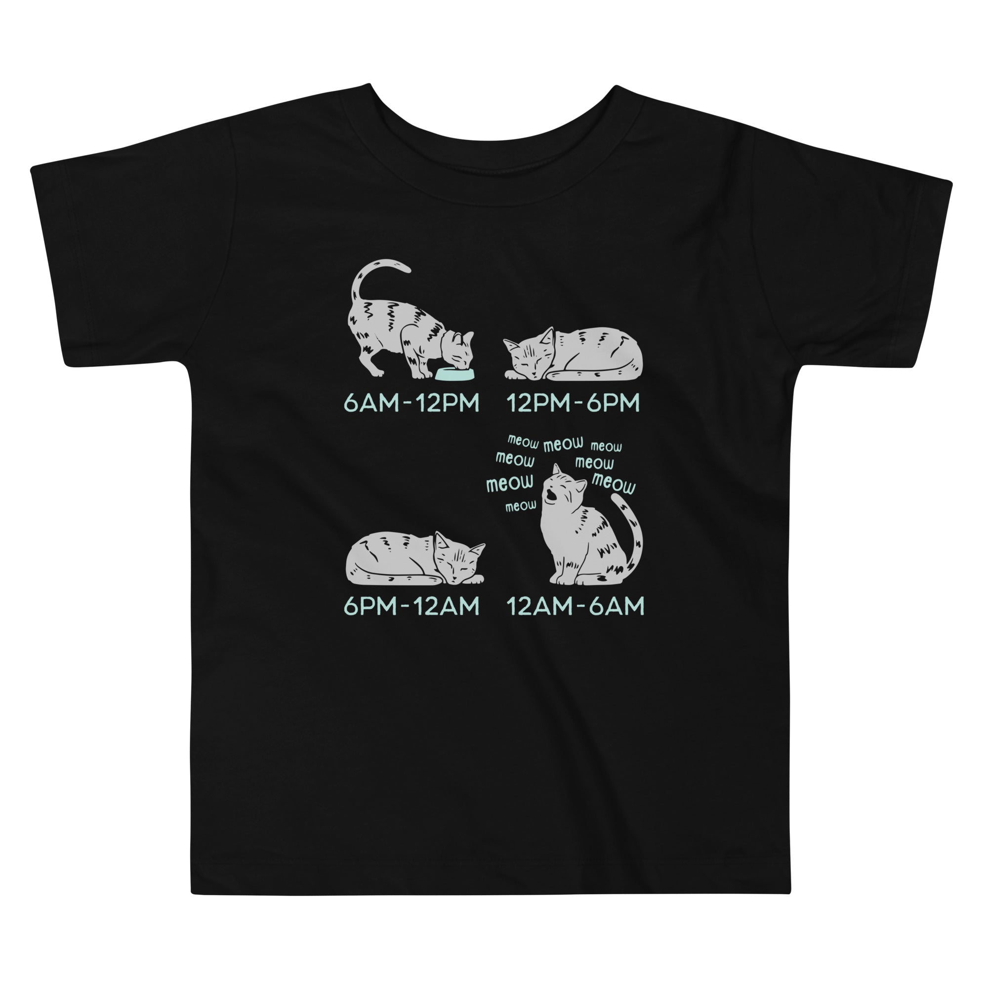 Cat Day Schedule Kid's Toddler Tee