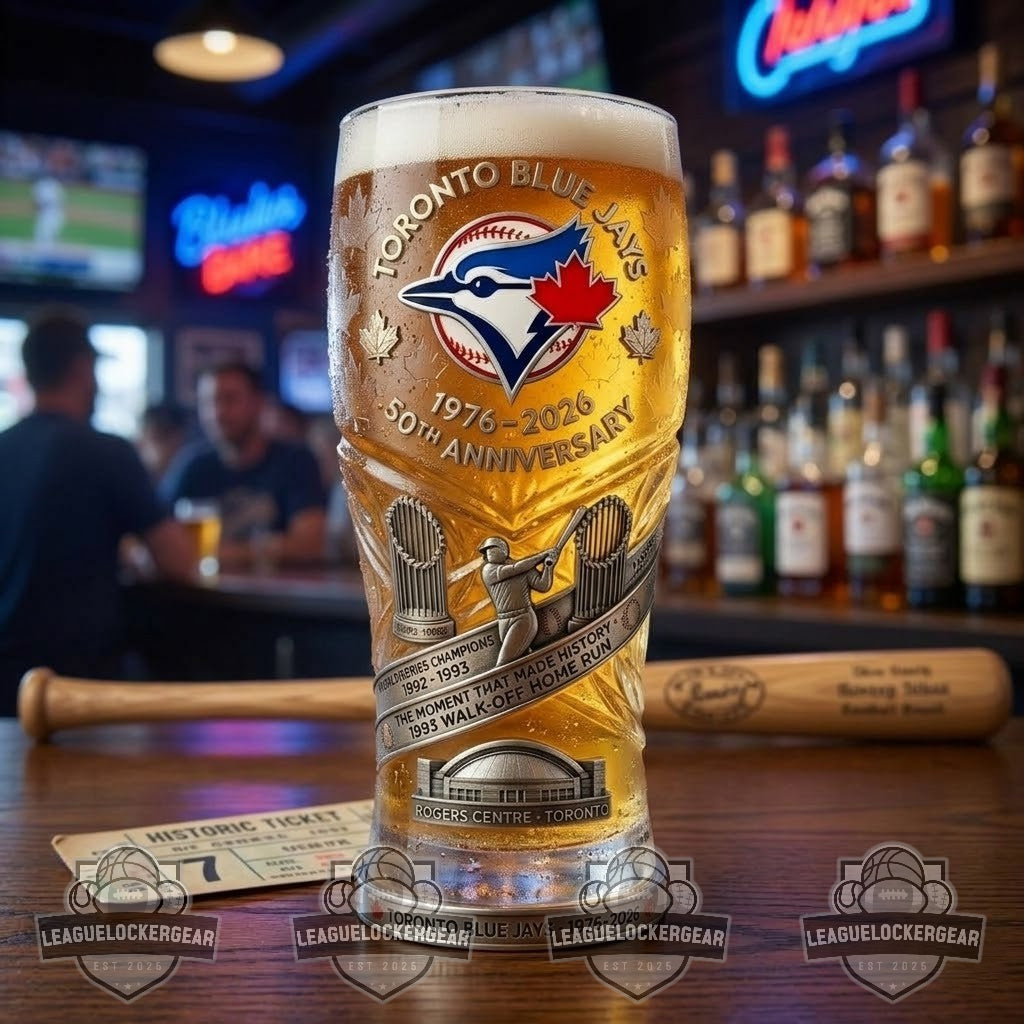 Toronto Blue Jays 50th Anniversary Rogers Centre Pilsner Glass