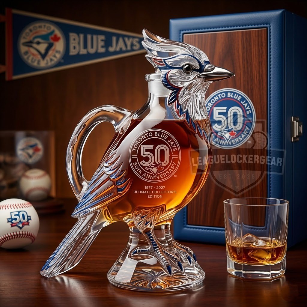 Toronto Blue Jays 50th Anniversary Whiskey Bottle