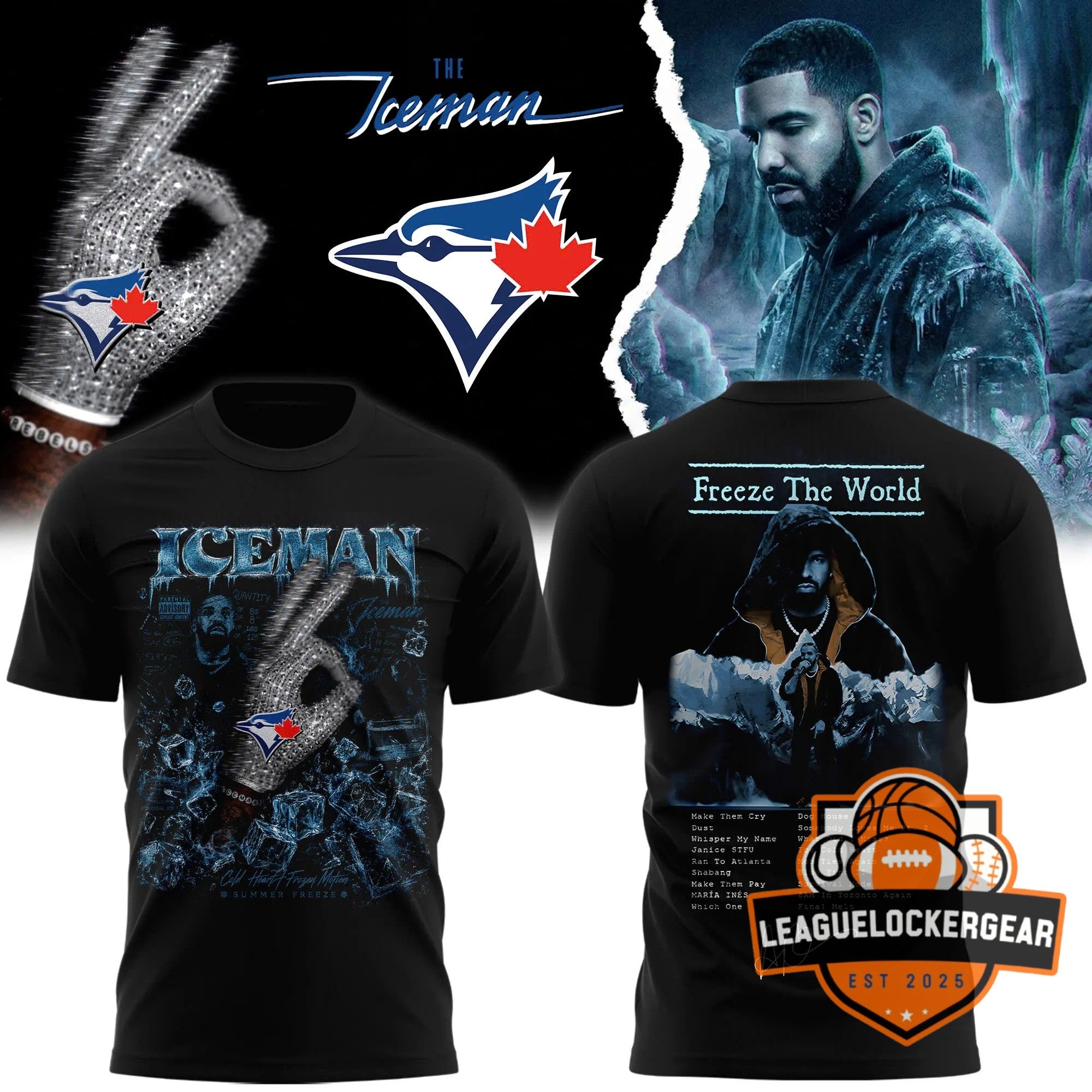 Toronto Blue Jays x Drake Special The Iceman Tour 2026 T-Shirt
