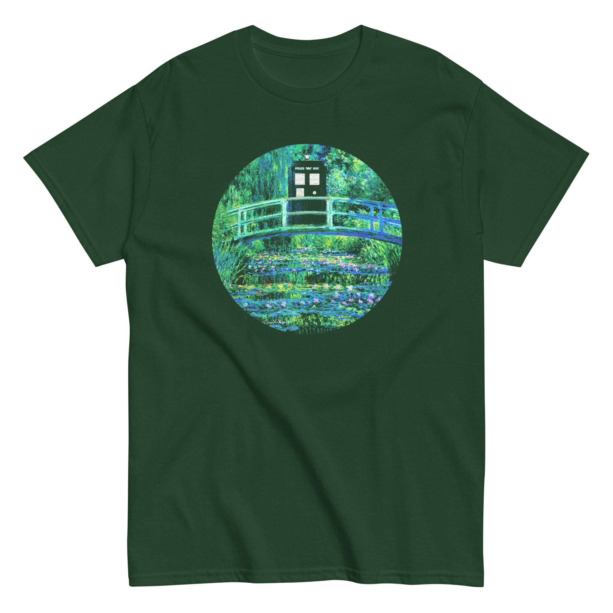 Water Lilies Police Box Men's Classic Tee