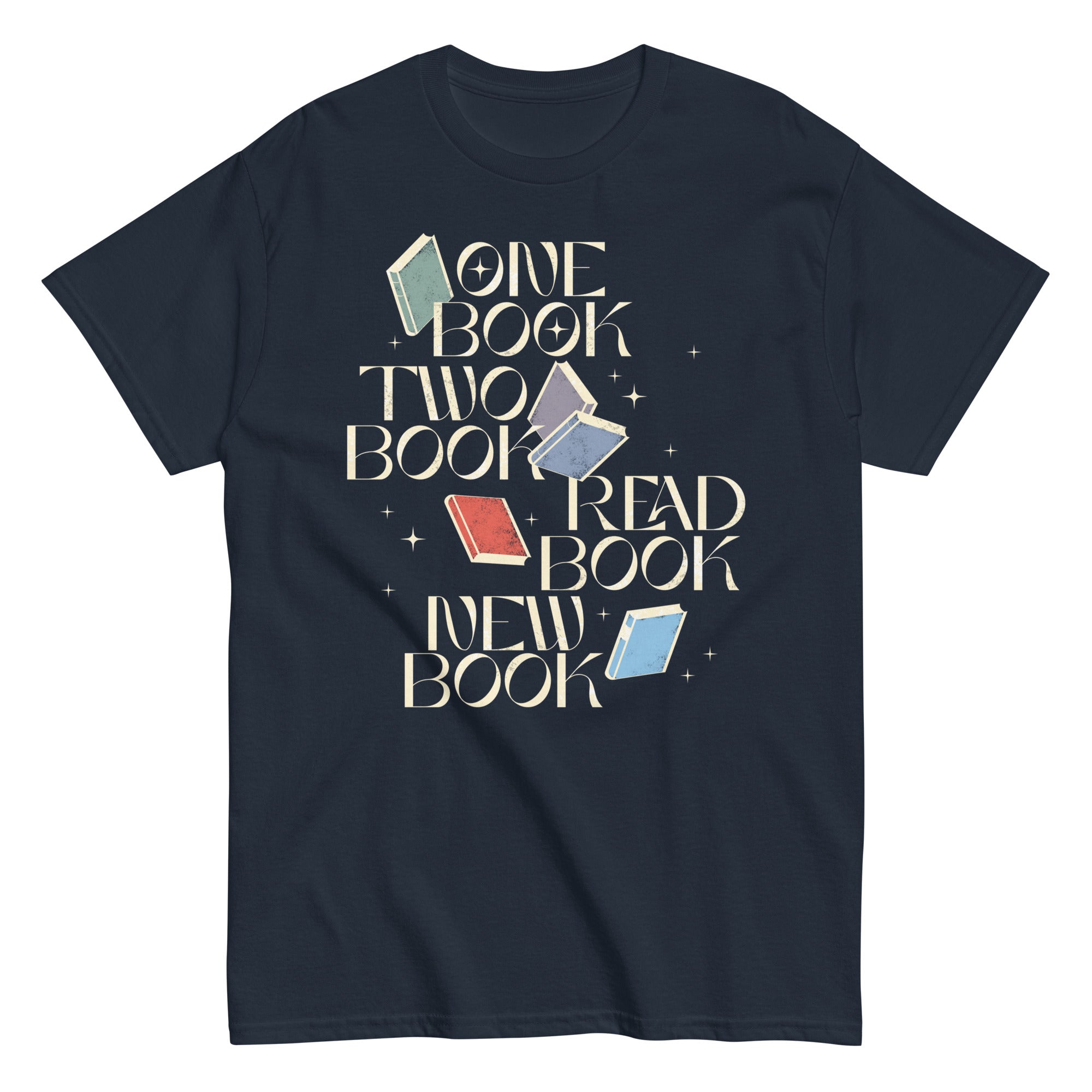 One Book Two Book Read Book New Book Men's Classic Tee
