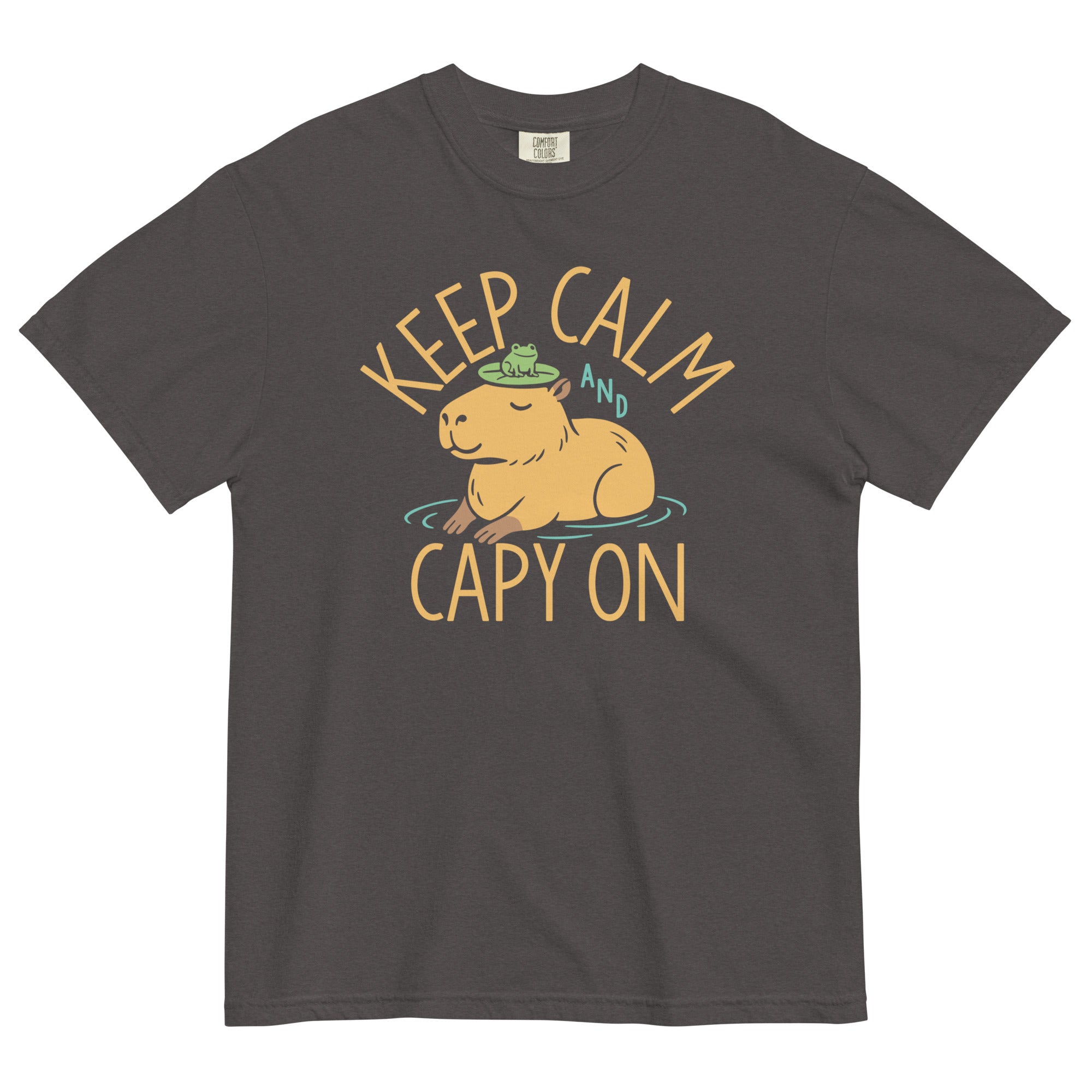 Keep Calm And Capy On Men's Relaxed Fit Tee